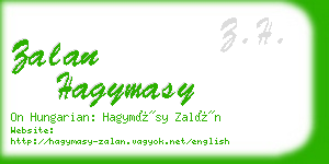 zalan hagymasy business card